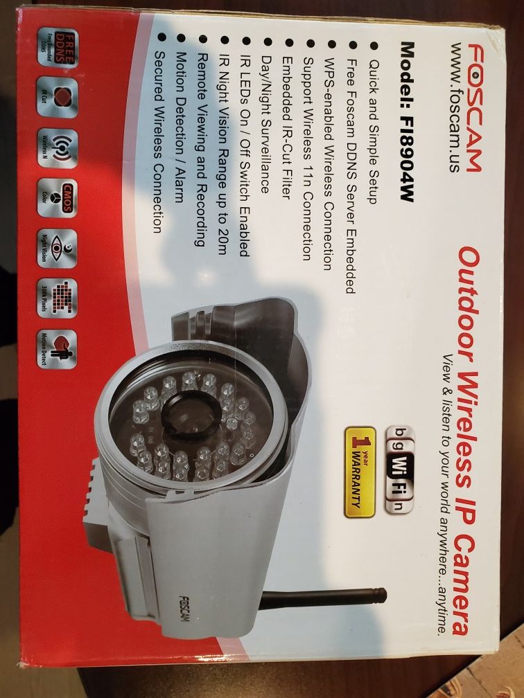 Wireless Security Camera - Day and Night - Excellent