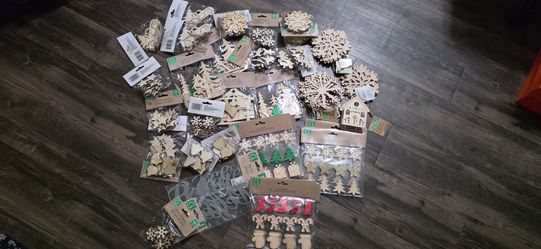 Christmas dollar tree wood ornaments