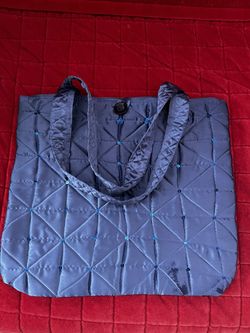 Handcrafted quilted silk tote