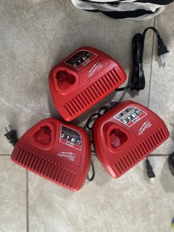 Milwaukee Genuine OEM 48-59-2401 M12 Lithium Ion 12 Volt Battery Charger w/LED Indicating, Red