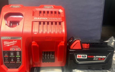 Milwaukee fast charger and 5.0 battery