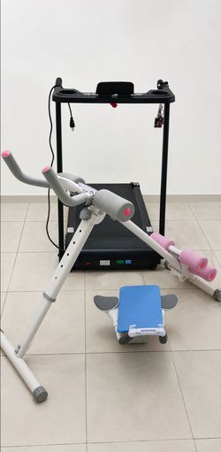 Caminadora y 2 equipo para abdominales