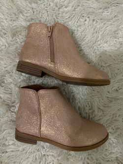 Girl rose gold boots size 10