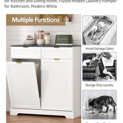 Double 13 Gal Tilt Out Trash Can Cabinet 