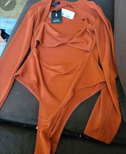 Privy Long Sleeve Wrap Bodysuit small