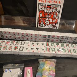Brand New American Mah-Jongg Set – 166 Tiles, Colored Racks, Bag & Book $25!!
