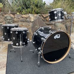 Dw Collectors 4pc Drum Set Kit Black Velvet