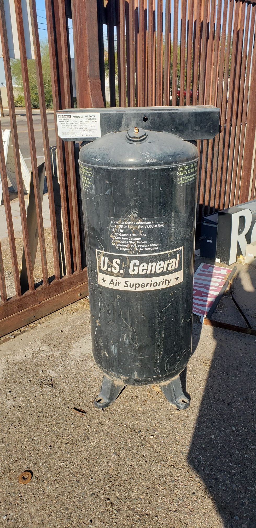 60 Gallon Air Compressor "Tank only"
