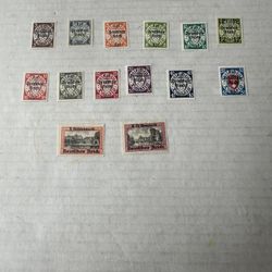 Danzig Complete Set Of Stamps Mint Hinge 241/54 