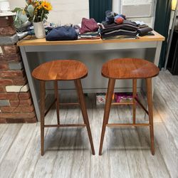 Room And Board Walnut Bar Stool