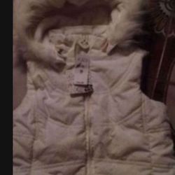 Size 4 Removable Fur Hood Girls Vest Paid 30. See My Listings