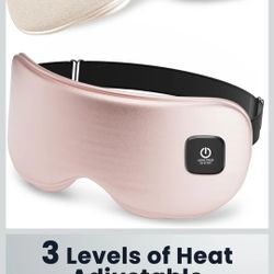 Heated Eye Mask - Cordless Eye Mask for Dry Eyes, Eye Relief, Improved Sleep, Washable Eye Heating pad for Travel and with Replaceable Shell