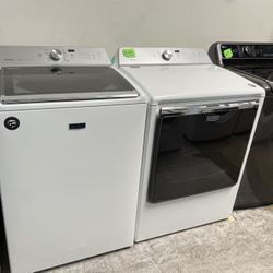 xl set bravos washer dryer maytag white 