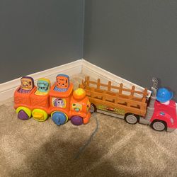 V tech learning train and truck