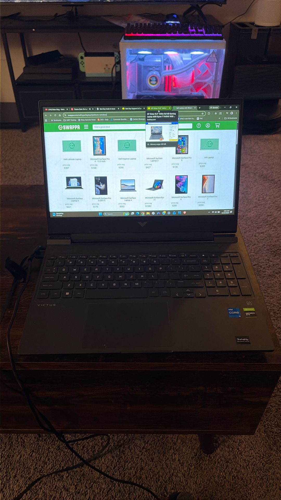 “HP Victus Gaming Laptop – Intel / i5 / RTX / SSD / 16GB RAM – Great Condition”