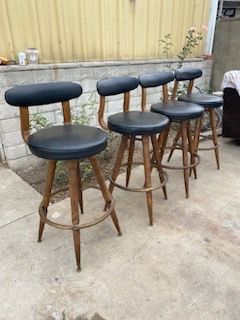4 mid century stools