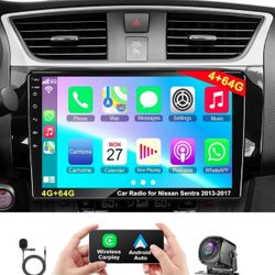 10 inch Car Radio Stereo w/2+32G Radio for Nissan Sentra 2012-2018 Double Din Touchscreen Car Radio Receiver,Built-in WiFi GPS Navigation Bluetooth Ba