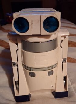 Vintage White Robot Toy Figure