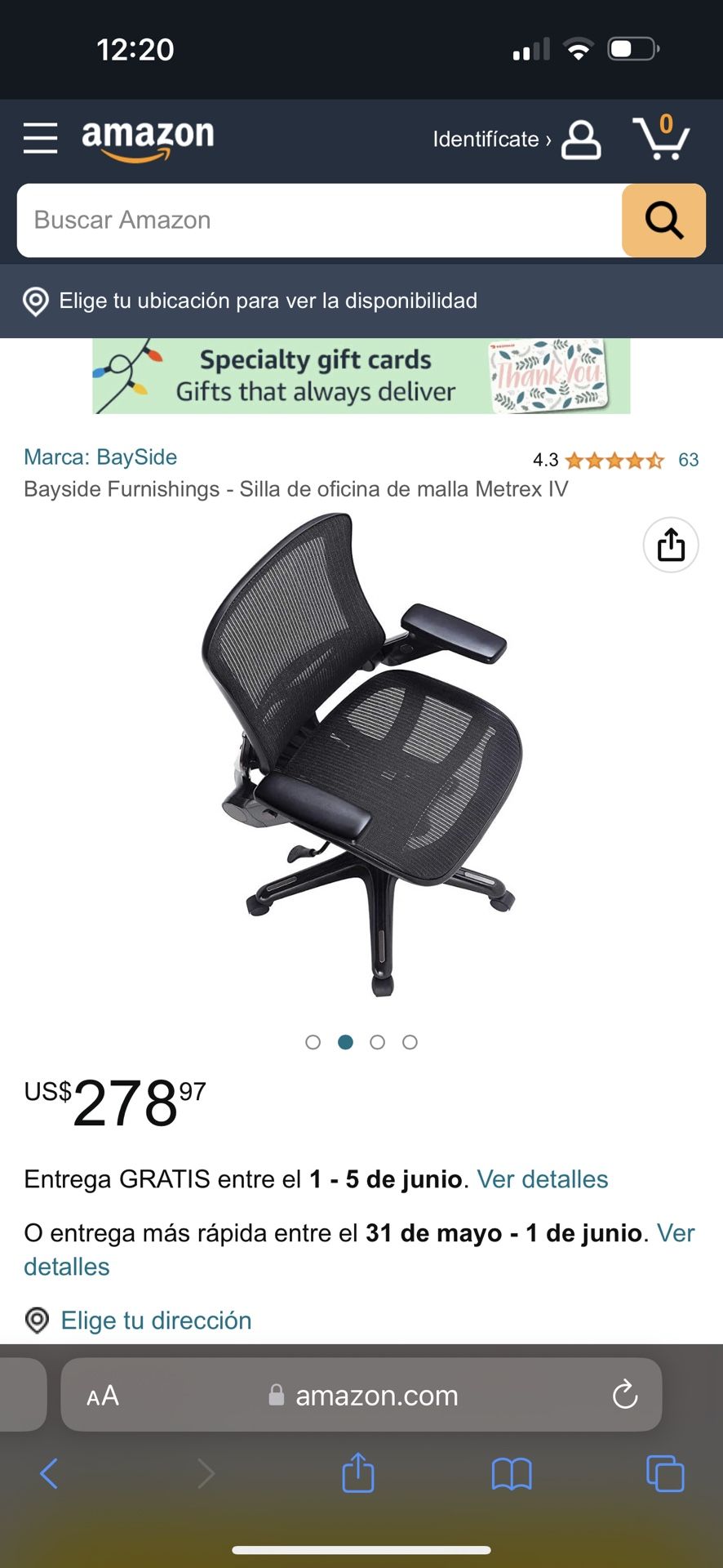 Silla De Oficina Nueva $55