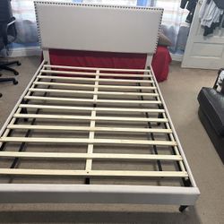 Queen Size Bed Frame And Box Spring and Mattress 