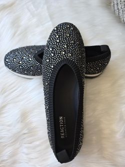 Kenneth Cole Reaction Women's Evaline Slip on Shoes (Black Knit) - Size 7.5 M
