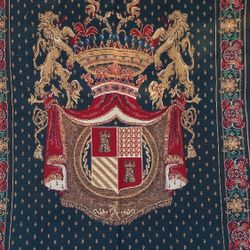 Royal crest ii belgian tapestry W 87 x H 126 Cm. cotton/viscose/polyester by Charlotte Home Furnish