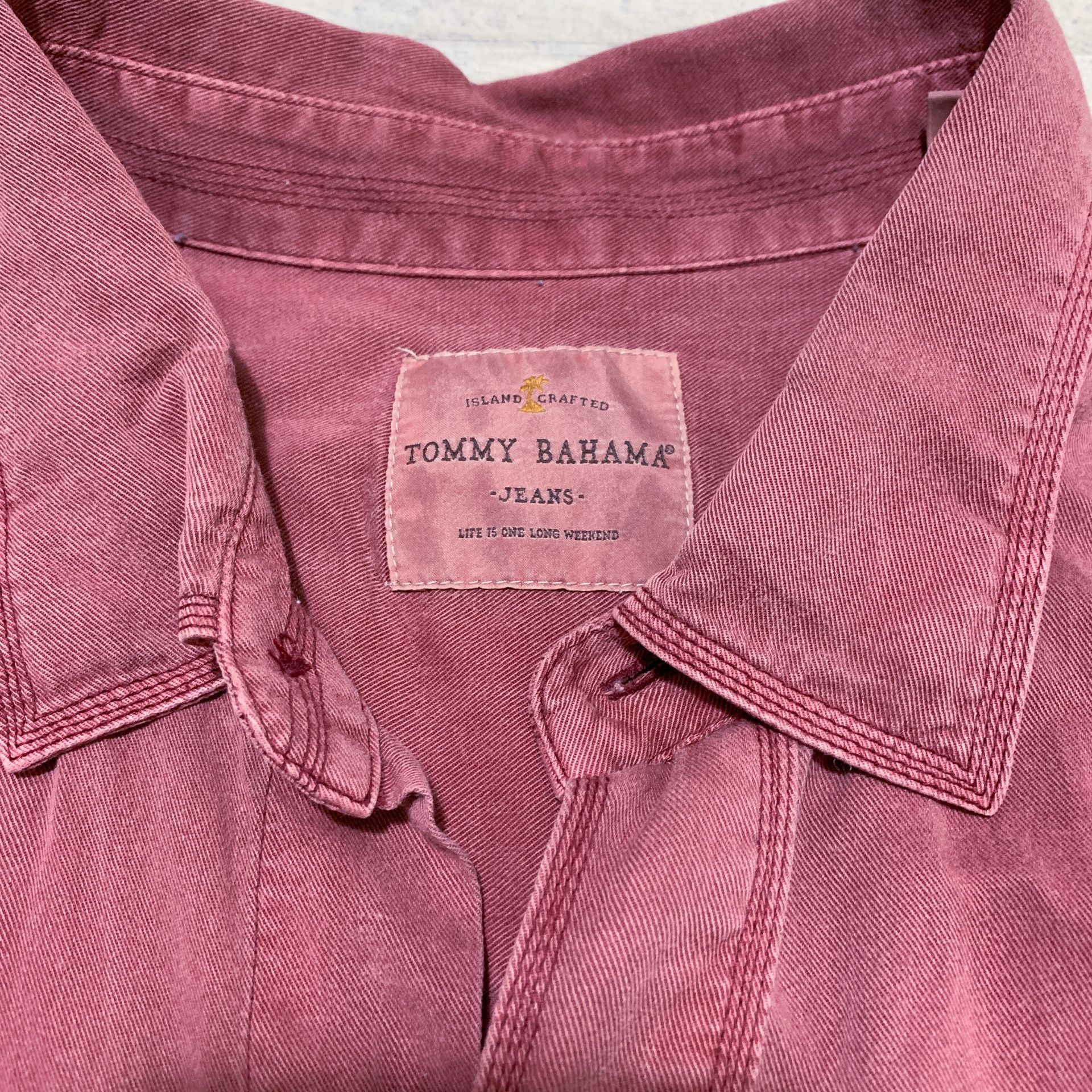 Tommy Bahama Burgundy Men Shirt Size L