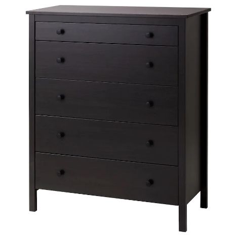 5 Drawer Chest, Black-Brown-Move Out Sale- 99% New-Original Price $200