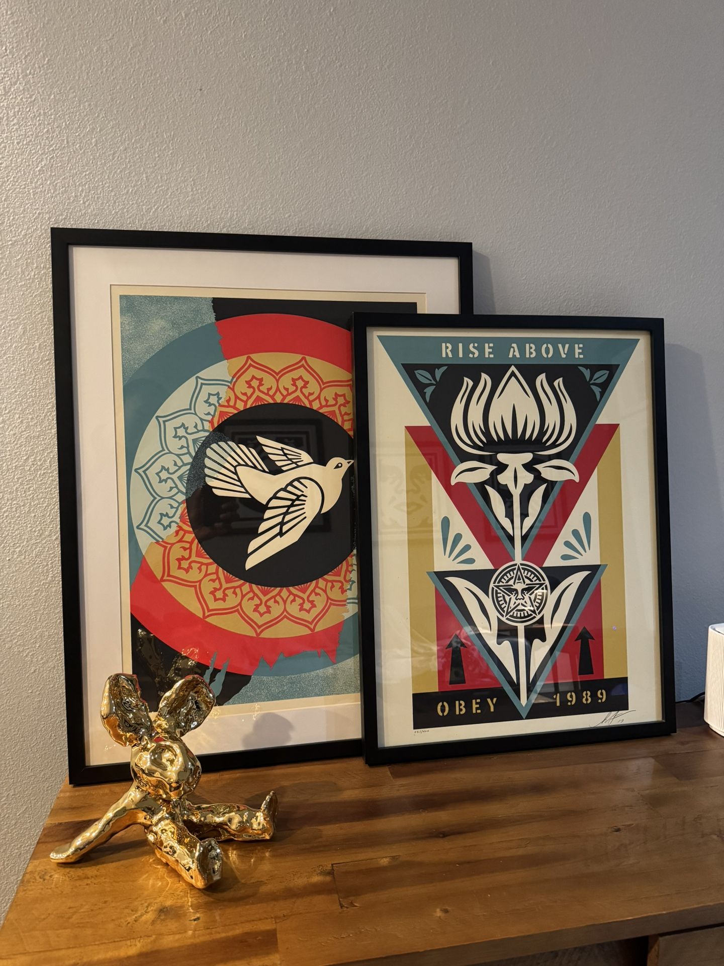 Two Signed and Numbered Sherpard Fairy Obey Prints
