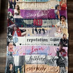 Taylor Swift The Eras Tour Music Plush Blanket NWOT