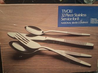 50 PIECE: TIVOLI STAINLESS STEEL SERVICE FOR 8