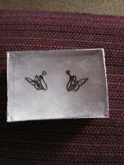Sterling silver butterfly earrings