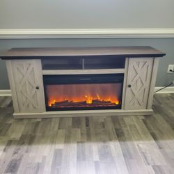 Knighten TV Stand With Fireplace