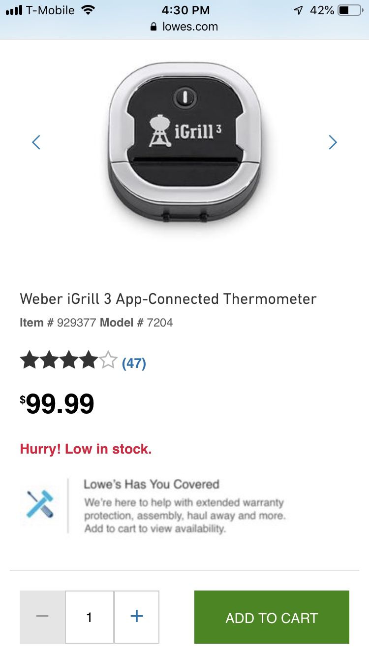 Weber igrill 3 thermometer