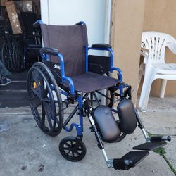 DRIVE BLUE STREAK WHEELCHAIR 16" WIDTH WITH ELEVATED LEGREST