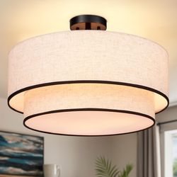 Semi flush ceiling light