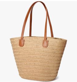 Straw Bag Womens Straw Beach Bag Vacation Purse for Summer