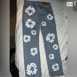 Demin Tears BLUE JEANS 