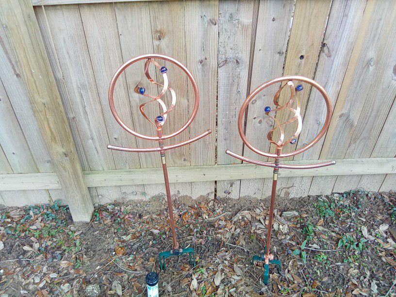 Two Copper Decorative Sprinklers 