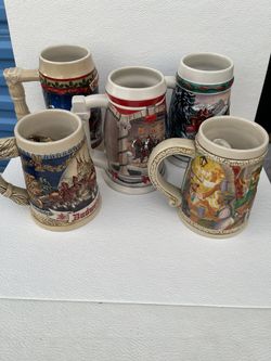 Vintage Budweiser Beer Mugs 