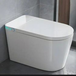  Elongated smart Bidet Toilet 1.28 GPF in White 