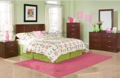 New Cherry Full Queen Bedroom Suite