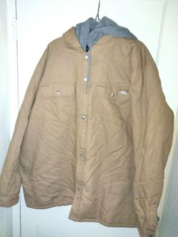 Mens Dickies Hooded Canvas Work Jacket size 2xl