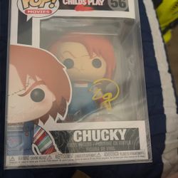 Chucky Autographed Pop