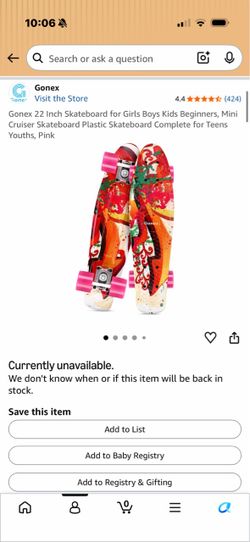 Gonex 22 Inch Skateboard for Girls Boys Kids Beginners