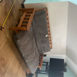 Wood Futon And Mattress 