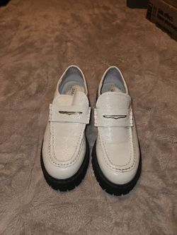 Steve Madden White Loafers Chunky Sole