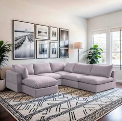 FREE DELIVERY New In Box 6 Piece Modular Cloud Sectional Couch Sofa Gray