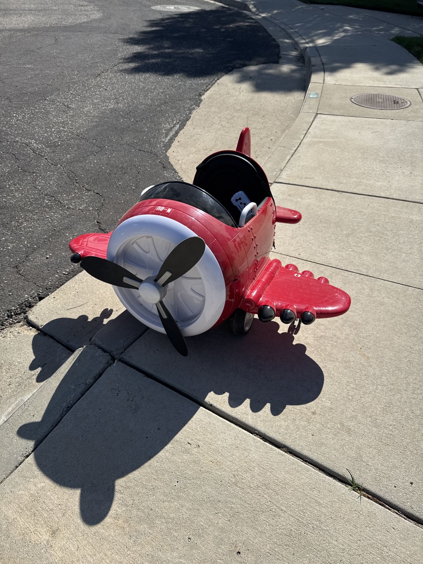 Electric Red Airplane Toddler Ride On