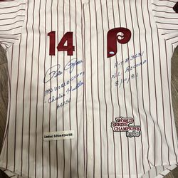 Pete Rose Phillies Signed Jersey